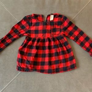 Carter’s buffalo plaid flannel top - size 4T